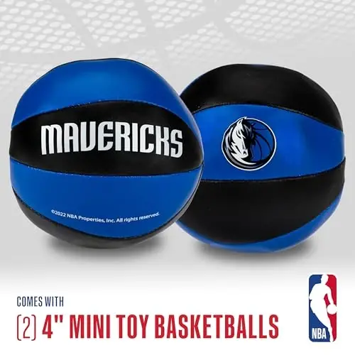 Franklin Sports NBA Toy Basketballs - 2 Pack of Kids Soft Mini Basketballs for Over The Door + Indoor Hoops - NBA Fan Shop - 2