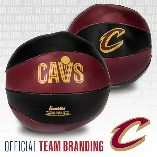 Franklin Sports NBA Toy Basketballs - 2 Pack of Kids Soft Mini Basketballs for Over The Door + Indoor Hoops - NBA Fan Shop - 4