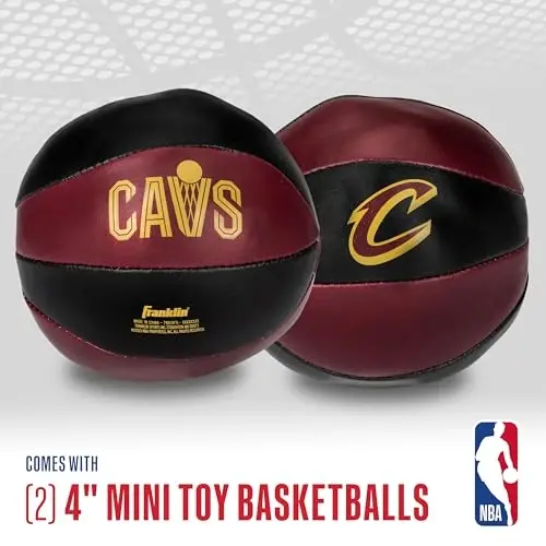 Franklin Sports NBA Toy Basketballs - 2 Pack of Kids Soft Mini Basketballs for Over The Door + Indoor Hoops - NBA Fan Shop - 2