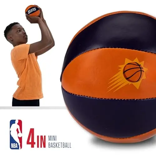 Franklin Sports NBA Toy Basketballs - 2 Pack of Kids Soft Mini Basketballs for Over The Door + Indoor Hoops - NBA Fan Shop - 3