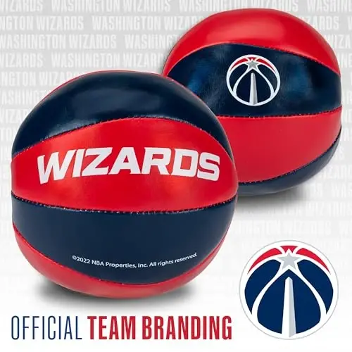 Franklin Sports NBA Toy Basketballs - 2 Pack of Kids Soft Mini Basketballs for Over The Door + Indoor Hoops - NBA Fan Shop - 4
