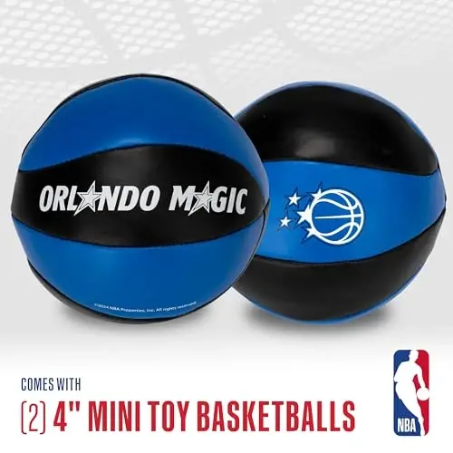 Franklin Sports NBA Toy Basketballs - 2 Pack of Kids Soft Mini Basketballs for Over The Door + Indoor Hoops - NBA Fan Shop - 3