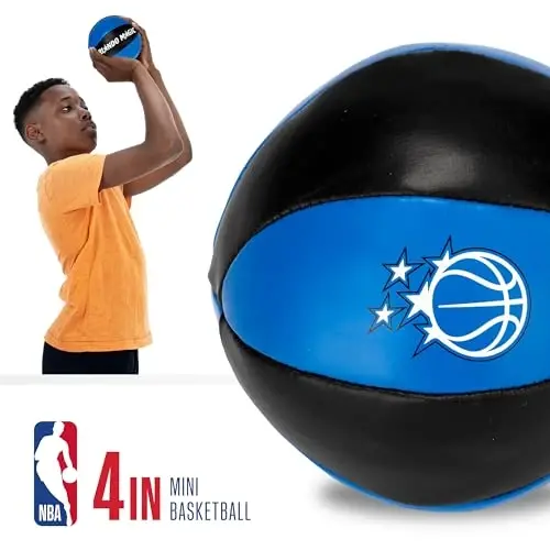 Franklin Sports NBA Toy Basketballs - 2 Pack of Kids Soft Mini Basketballs for Over The Door + Indoor Hoops - NBA Fan Shop - 4