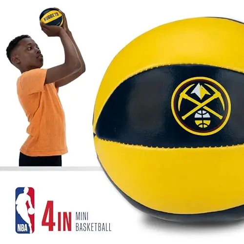 Franklin Sports NBA Toy Basketballs - 2 Pack of Kids Soft Mini Basketballs for Over The Door + Indoor Hoops - NBA Fan Shop - 9