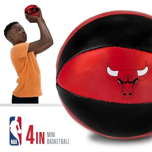 Franklin Sports NBA Toy Basketballs - 2 Pack of Kids Soft Mini Basketballs for Over The Door + Indoor Hoops - NBA Fan Shop - 3