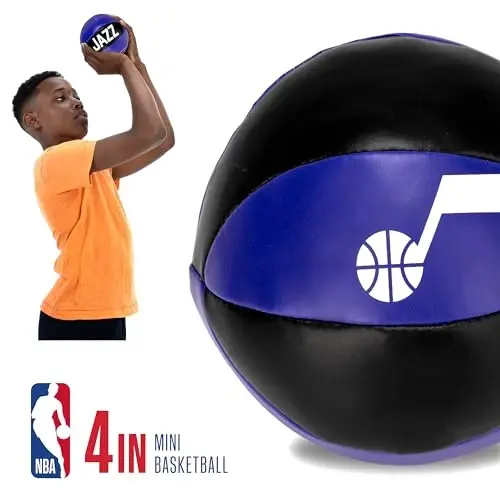 Franklin Sports NBA Toy Basketballs - 2 Pack of Kids Soft Mini Basketballs for Over The Door + Indoor Hoops - NBA Fan Shop - 3