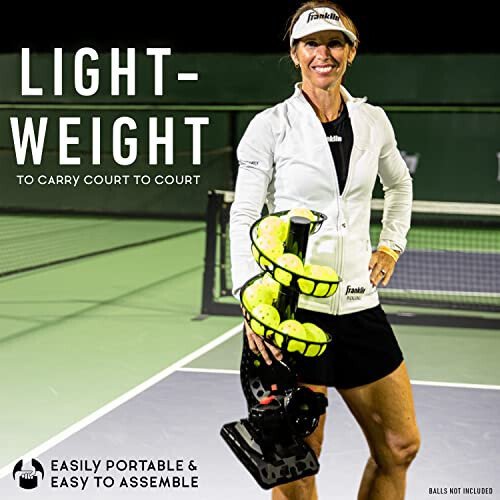 Franklin Sports Automatic Pickleball Launcher Machine - ProShot Pickleball Tosser for Practice + Training - Portable Thrower + Ball Server - Training Equipment + Aid - 5