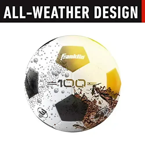 Franklin Sports Soccer Balls - Youth & Adult - Sizes 3, 4 & 5 - Single & Bulk Packs - Black & White - 5