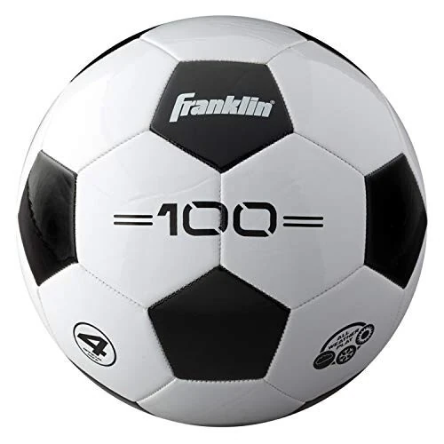 Franklin Sports Soccer Balls - Youth + Adult Soccer Balls - Size 3, 4 + 5 Soccer Balls - Single + Bulk Packs - Black + White - FRANKLIN SPORTS