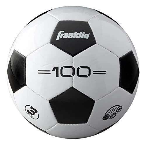 Franklin Sports Soccer Balls - Youth + Adult Soccer Balls - Size 3, 4 + 5 Soccer Balls - Single + Bulk Packs - Black + White - FRANKLIN SPORTS