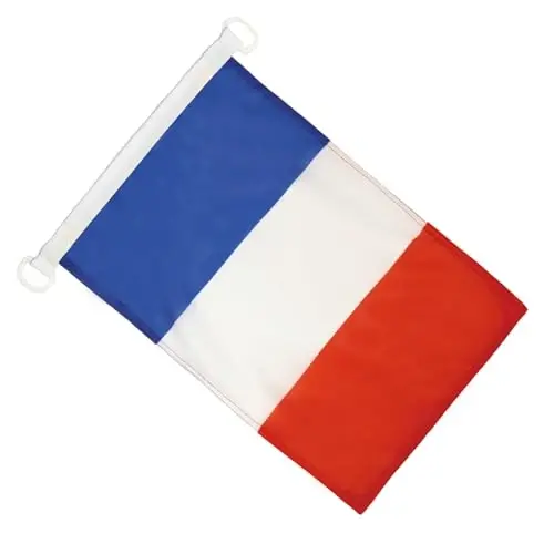 France Civil Ensign NAUTICAL Flag 18'' x 12'' - French merchant flags 30 x 45 cm. - Banner 12x18 in for boat - AZ FLAG - 3