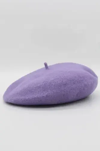 Fransız Ressam Avusturalya Yün Keçe Bere Lila-Lila - 2