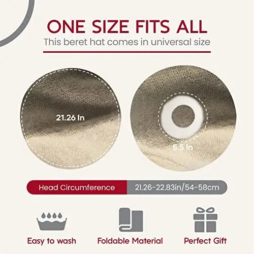 French Wool Beret Hat - Classic Stretchable - One Size Fits Most - Solid Color - Stylish Chic Parisian - 6