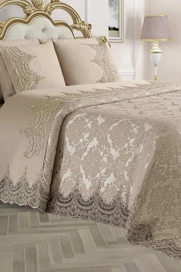 Frantsuz güpürli cho'ylik pike to'plami Arus bej - 1