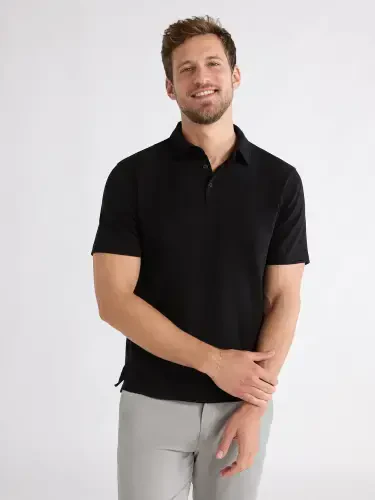 Free Assembly Men's Luxe Everyday Polo Shirt, Sizes S-3XL - 1