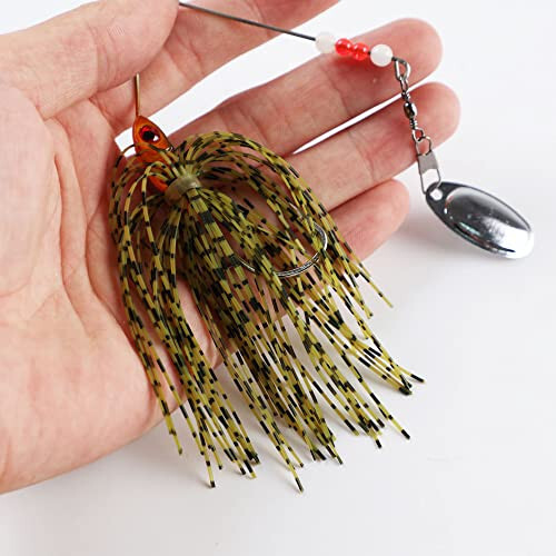 FREE FISHER 6 Pcs Fishing Lures Spinner Baits for Bass Fishing,Trout Salmon Hard Metal Spinnerbaits - 4