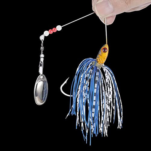 FREE FISHER 6 Pcs Fishing Lures Spinner Baits for Bass Fishing,Trout Salmon Hard Metal Spinnerbaits - 6