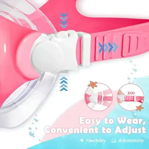 Freela 2 Pack Kids Swim Goggles Mask for Boys Girls 3-14, Tempered Glass Lens 180° HD View with Nose Cover for Pool Beach - 5