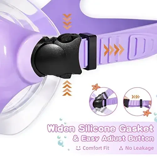 Freela 2 Pack Kids Swim Goggles Mask for Boys Girls 3-14, Tempered Glass Lens 180° HD View with Nose Cover for Pool Beach - 3