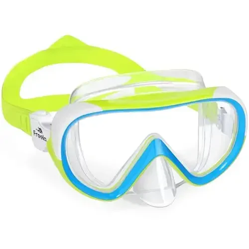Freela Kids Swimming Goggles 4-16 yoshdagilar uchun burun qopqog'i bilan, tumanlashga qarshi, suv o'tkazmaydigan suzish niqobi 180° tiniq ko'rish plyaj hovuzi ko'zoynaklari - 1