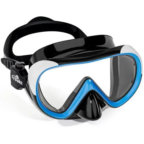 Freela Kids Swimming Goggles for 4-16 with Nose Cover, Anti-Fog No Leakage Swim Mask 180° Clear Vision Beach Pool Goggles - 1