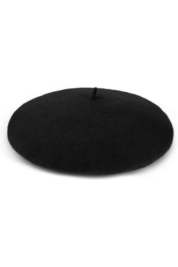 French Artist Australian Wool Felt Beret Black - 14