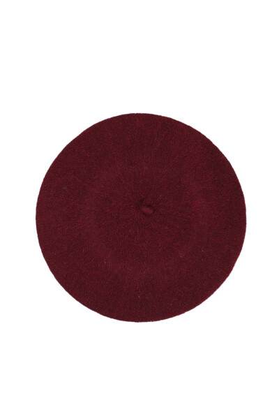 French Artist Australian Wool Felt Beret Burgundy - 4