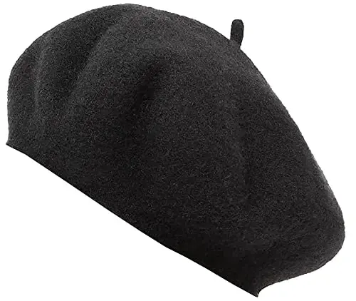 French-Beret-Hat-Women Classic Wool-Felt Artist Hats Solid Color Stretchable Beanie Hat - 1