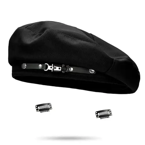 French Beret Hats for Women Painter's hat Metal Clasp Artist Beret Black Beret Cap for Womens Girls Lady - 6