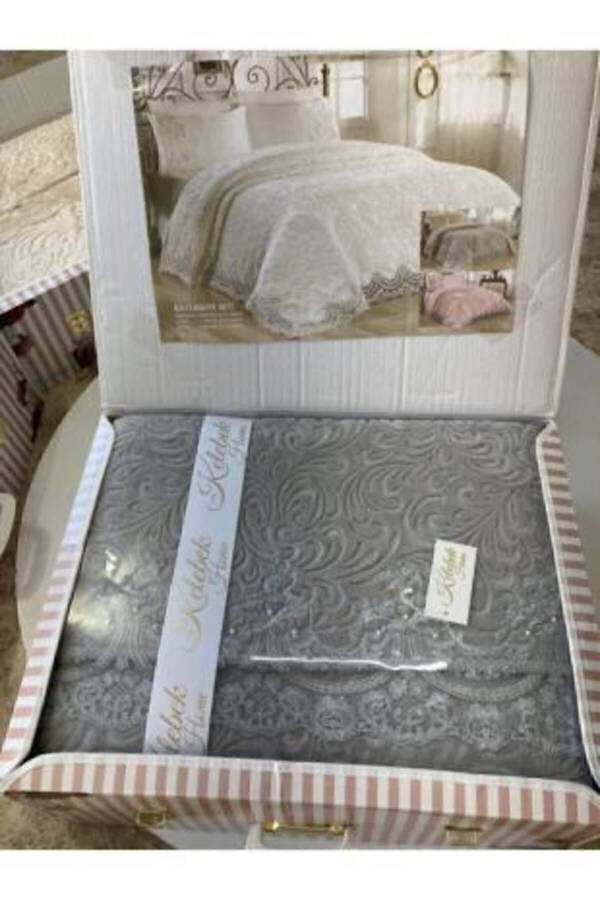 French Lace Blanket Set Powder Dowry Set - 11