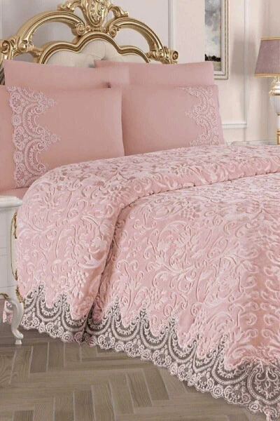 French Lace Blanket Set Powder Dowry Set - ARUS