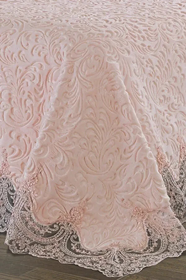 French Lace Blanket Set Powder Dowry Set - 4