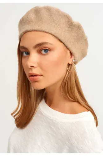 French Painter Australian Wool Felt Beret Beige-Beige - GOLDMINE (1)