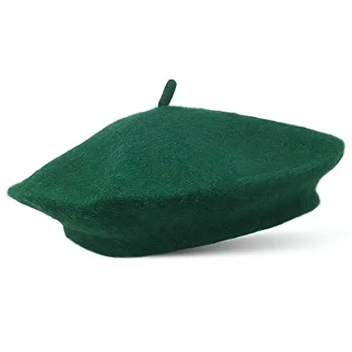 French Wool Beret Hat - Classic Stretchable - One Size Fits Most - Solid Color - Stylish Chic Parisian 