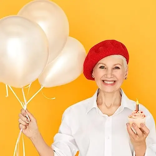 FrencModazonean Beret Women Men, Mustache Halloween Mime Costume Accessory Beanie Caps Classic Wool Winter French Hat Free Size - 6