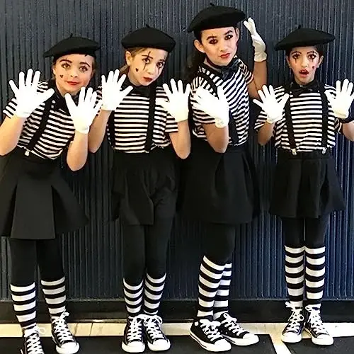 FrencModazonean Beret Women Men, Mustache Halloween Mime Costume Accessory Beanie Caps Classic Wool Winter French Hat Free Size - 5