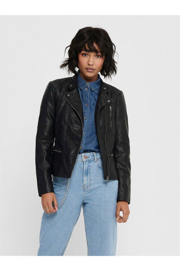 Freya Faux Leather Biker Otw Noos - 1