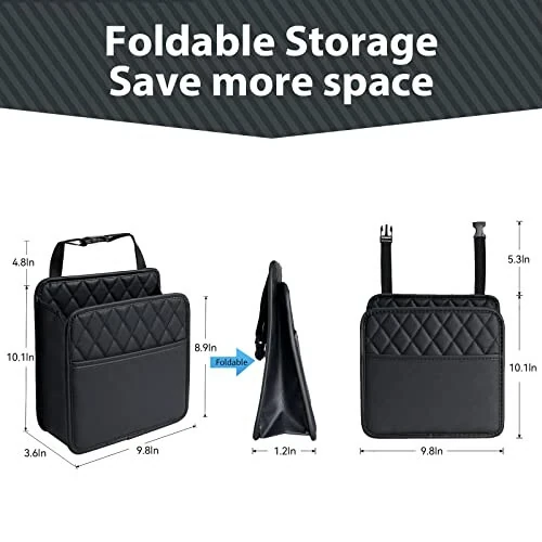 FrgKbTm Car Seat Back Hanging Bag Car Document Holder Multi-Pocket Bottle Bag Storage Box Organizer Travel Tidy Pouch Pocket Kids - 4