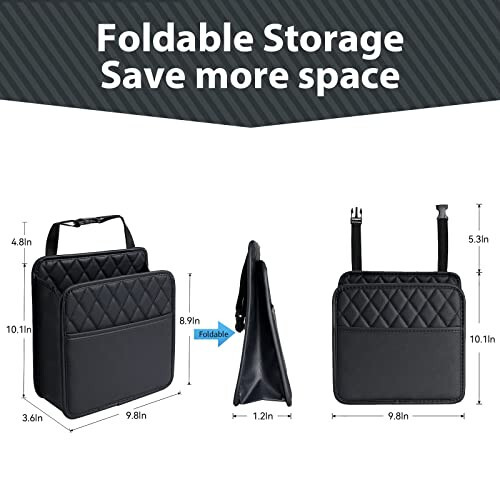 FrgKbTm Car Seat Back Hanging Bag Car Document Holder Multi-Pocket Bottle Bag Storage Box Organizer Travel Tidy Pouch Pocket Kids - 4