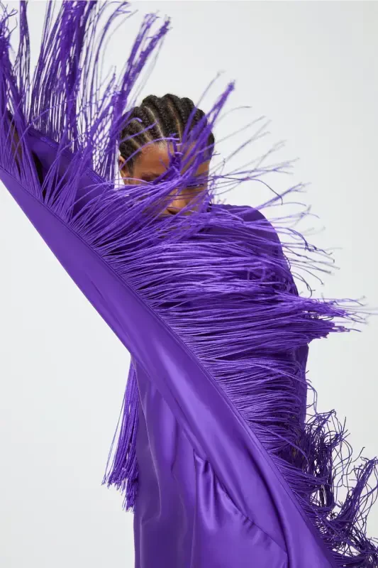 Fringe Dress Purple-Purple - 5