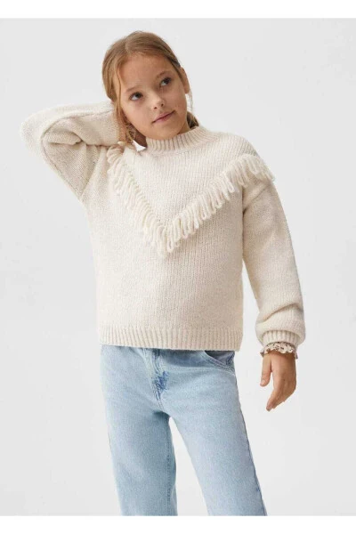 Fringe Knit Sweater - MANGO KIDS