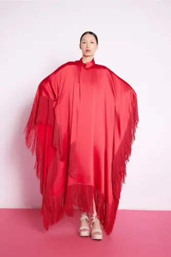 Fringed Dress Red-Red - 3