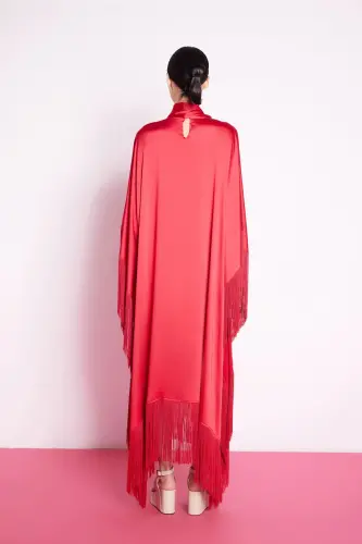 Fringed Dress Red-Red - 4