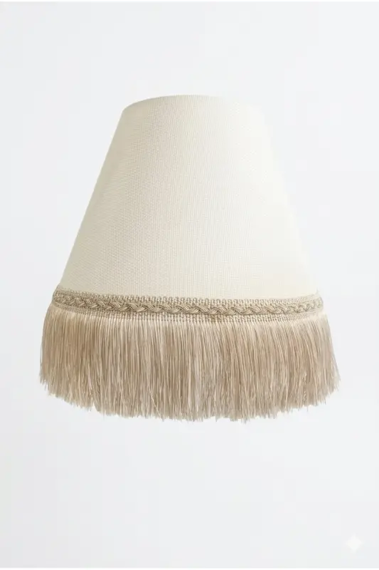 Fringed Floor Lamp || BLACK COPPER PATINA || Cream Fabric || Yellow Fringe || Corner Lamp Living Room Floor Lamp - Black Copper Patina Cream Fabric Yellow Fringe - 3