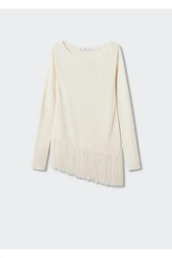 Fringed Hem Sweater - 3