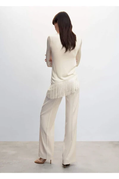 Fringed Hem Sweater - 4