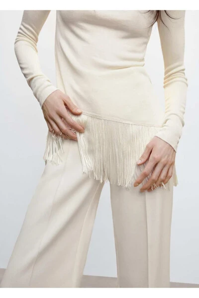 Fringed Hem Sweater - 7