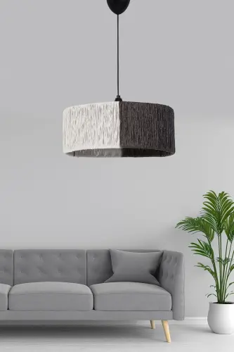 Froid Handmade Tekli Sarkıt Avize Gri-Beyaz-Gri 