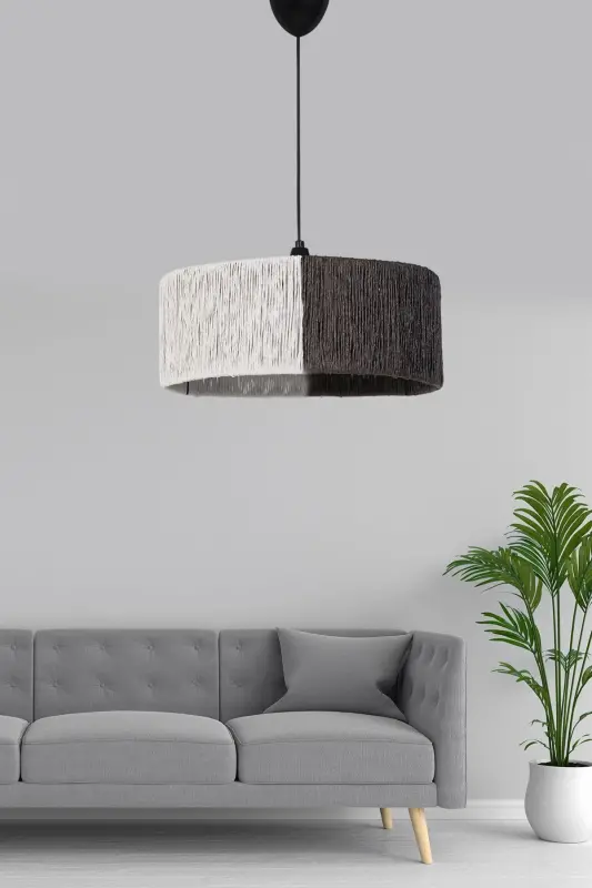 Froid Handmade Tekli Sarkıt Avize Gri-Beyaz-Gri - 1