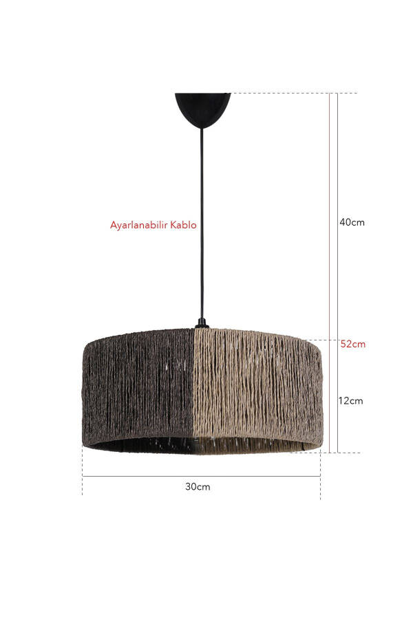 Froid Handmade Tekli Sarkıt Avize Gri-Yeşil-Gri - 5